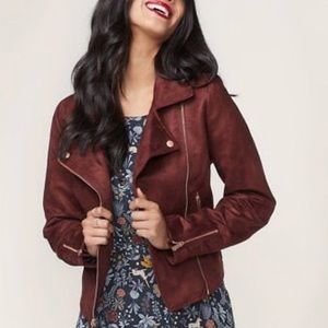 Lauren Conrad Runway burgundy suede jacket